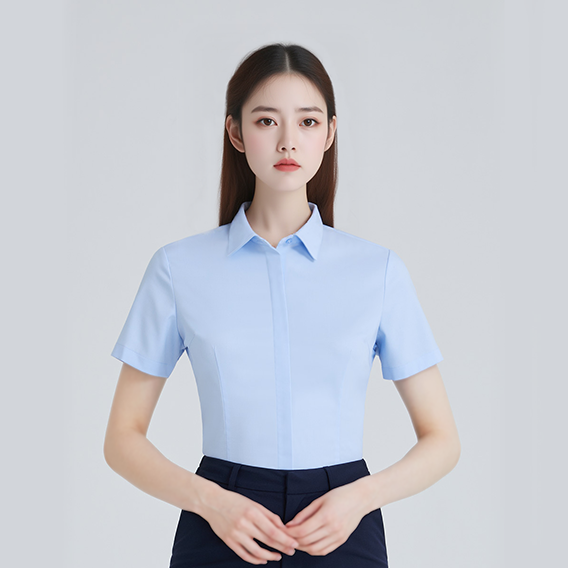 淡蓝正装衬衫