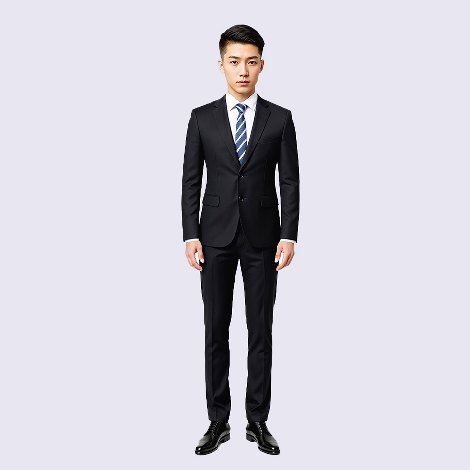 黑色男式西服套装